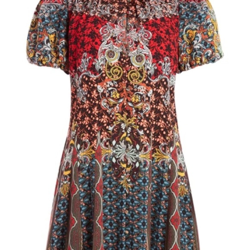 Alice + Olivia Multi-Color Printed Mini Dress